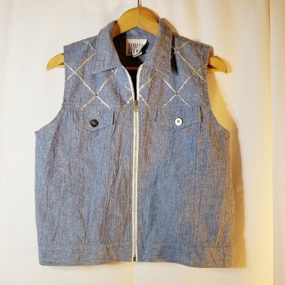 Vintage | Chambray Vest Top - M